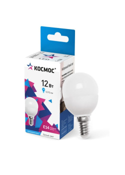 Лампа светодиодная/ Лампа светодиодная LED 12Вт Шар 220В Е14 D45х90 4500К белый 1070 лм