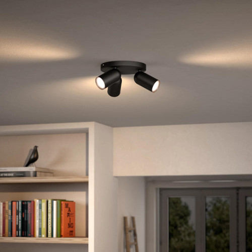 Потолочный светильник Philips/ Потолочный светильник PONGEE plate/spiral black 3xNW 230V