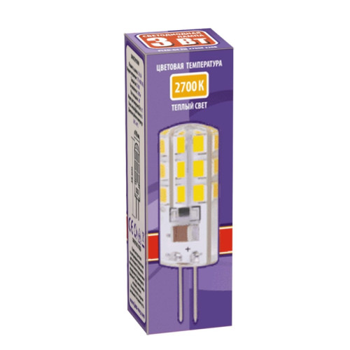 Лампа светодиодная/ Лампа светодиодная LED 3Вт G4 200Лм теплый 220V/50Hz Лампа светодиодная/ Лампа светодиодная LED 3Вт G4 200Лм теплый 220V/50Hz