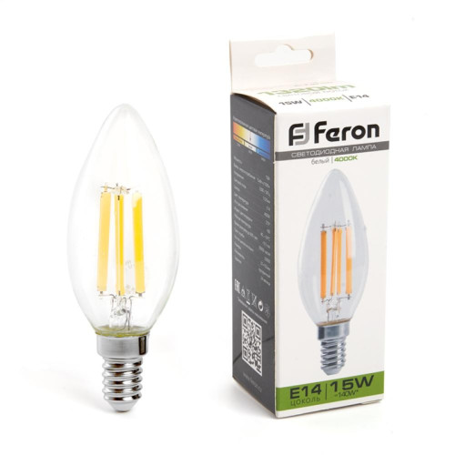 Лампа светодиодная/ Лампа светодиодная LED 15вт Е14 белый свеча FILAMENT