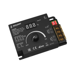 Диммер/ Диммер INTELLIGENT ARLIGHT SMART-PWM-101-83-DIM-SUF Black (12-48V, 1x20A, Rotary, 2.4G) (IARL, IP20 металл, 5 лет)
