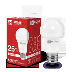 Лампа светодиодная/ Лампа светодиодная LED-A60-VC 25Вт 230В Е27 4000К 2380Лм IN HOME