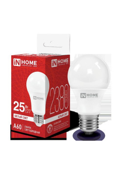 Лампа светодиодная/ Лампа светодиодная LED-A60-VC 25Вт 230В Е27 4000К 2380Лм IN HOME