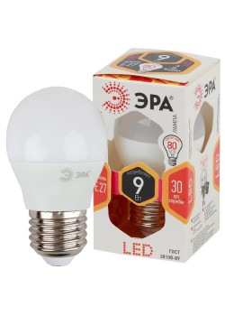 Лампа светодиодная/ Лампа светодиодная LED 9 Вт 720Лм 2700К шар теплый E27 170-265В LED P45-9W-827-E27 Standart