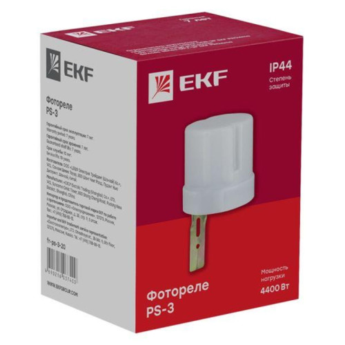 Фотореле/ Фотореле PS-3 20А 4400Вт IP44 EKF PROxima Фотореле/ Фотореле PS-3 20А 4400Вт IP44 EKF PROxima