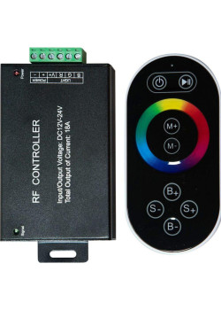 Контроллер/ Контроллер к LED ленте RGB 12-24v с сенсорным черным ПДУ