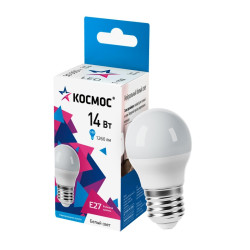 Лампа светодиодная/ Лампа светодиодная LED 14Вт Шар 220В Е27 D45х80 4500К белый 1260 лм