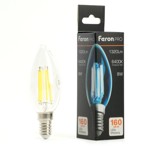 Лампа светодиодная/ Лампа светодиодная LED 8вт Е14 дневной свеча FILAMENT .PRO