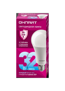 Лампа светодиодная/ Лампа светодиодная 32 Вт OLL-A70-32-230-6.5K-E27 PRO 90-240В