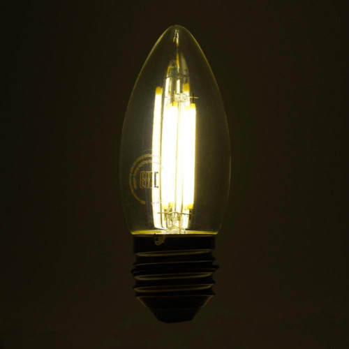 Лампа светодиодная/ Лампа светодиодная LED 6вт Е27 белый свеча FILAMENT .PRO