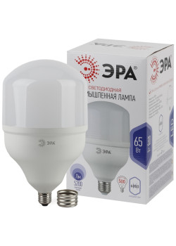 Лампа светодиодная/ Лампа светодиодная LED 65 Вт 5200Лм 6500К T160 холодный E27/E40 (переходник) 170-265В LED POWER T160-65W-6500-E27/E40