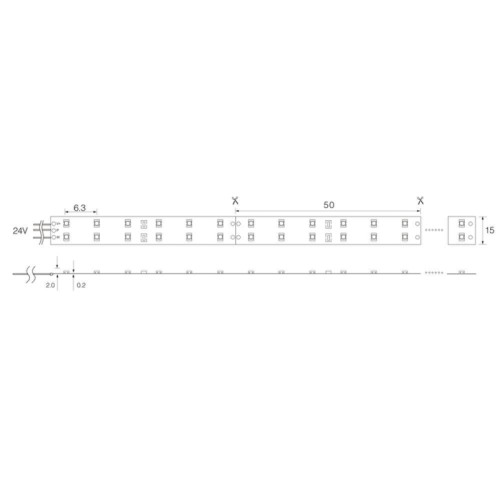 Лента светодиодная/ Лента светодиодная 4.8Вт/м 12В 3000К IP20 60LED/м LS603