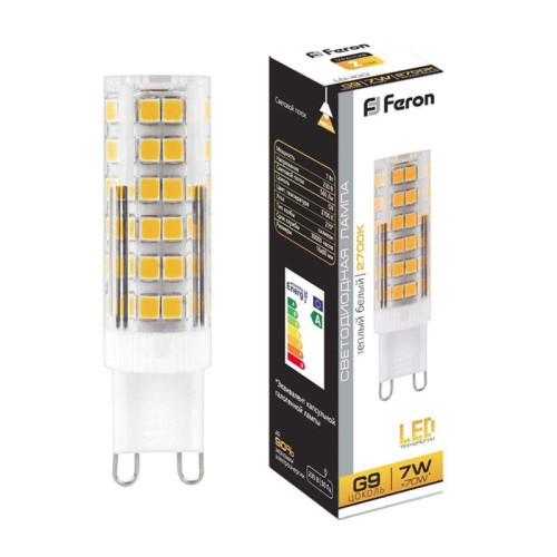 Лампа светодиодная/ Лампа светодиодная LED 7вт 230в G9 теплый капсульная
