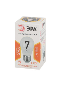 Лампа светодиодная/ Лампа светодиодная LED 7 Вт 560Лм 2700К шар теплый E27 170-265В LED P45-7W-827-E27 Standart