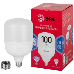 Лампа светодиодная/ Лампа светодиодная LED 100 Вт 9800Лм 6500К T140 холодный E27/E40 (переходник) 150-275В LED POWER T140-100W-6500-E27/E40 Red Line