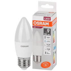 Лампа светодиодная свеча/ Лампа светодиодная свеча LED 7 Вт E27 6500К 560Лм 220 В (замена 60Вт) OSRAM