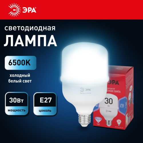 Лампа светодиодная/ Лампа светодиодная LED 30 Вт 2900Лм 6500К T80 холодный E27 150-275В LED POWER T80-30W-6500-E27 Red Line