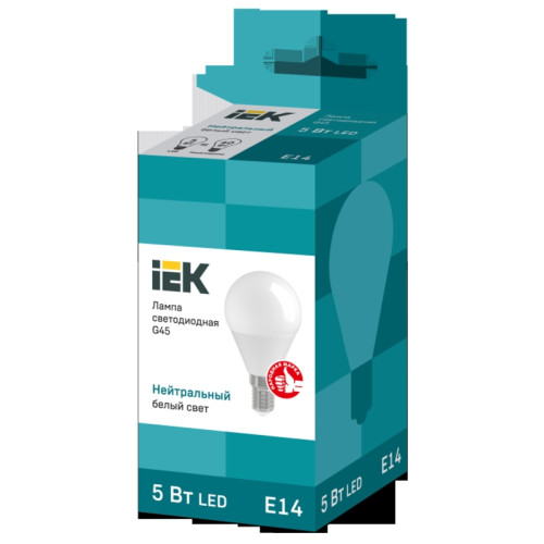 Лампа LED G45 шар 5Вт 230В 4000К E14 IEK Лампа LED G45 шар 5Вт 230В 4000К E14 IEK