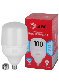 Лампа светодиодная/ Лампа светодиодная LED 100 Вт 9800Лм 4000К T140 нейтральный E27/E40 (переходник) 170-265В LED POWER T140-100W-4000-E27/E40 Red Line