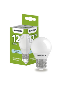 Лампа светодиодная/ Лампа светодиодная G45 шар 12Вт 230В 6500К E27 GENERICA