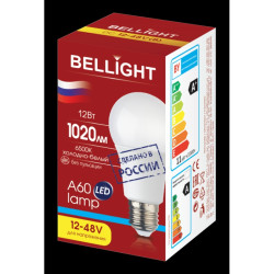 Лампа светодиодная/ Лампа светодиодная LED A60 Е27 12W 12-48вольт 6500К