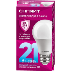 Лампа светодиодная/ Лампа светодиодная 21 Вт OLL-A60-21-230-6.5K-E27 PRO 90-240В