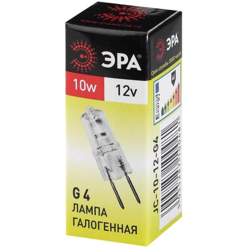 Лампа накаливания галогенная/ Лампа накаливания галогенная G4-JC-10W-12V (галоген, капсула, 10Вт, нейтр, G4) (100/1000/35000)