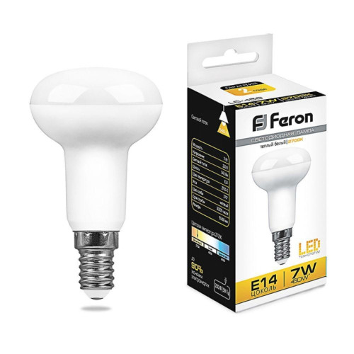 Лампа светодиодная/ Лампа светодиодная LED зеркальная 7вт Е14 R50 теплый