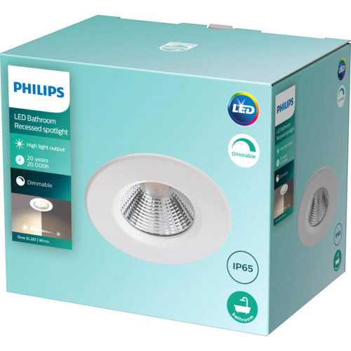 Встраиваемый светильник Philips/ Встраиваемые светильники DIVE SL261 RD 070 5.5W 27K W HV IP65R Встраиваемый светильник Philips/ Встраиваемые светильники DIVE SL261 RD 070 5.5W 27K W HV IP65R