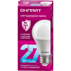 Лампа светодиодная/ Лампа светодиодная 27 Вт OLL-A60-27-230-6.5K-E27 PRO 90-240В