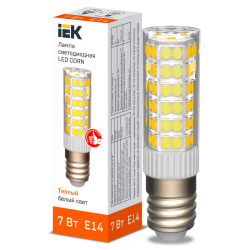 Лампа LED CORN капсула 7Вт 230В 3000К керамика E14 IEK