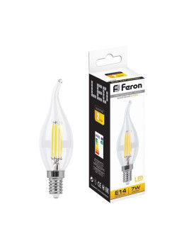 Лампа светодиодная/ Лампа светодиодная LED 7вт Е14 теплый свеча на ветру FILAMENT