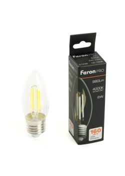 Лампа светодиодная/ Лампа светодиодная LED 6вт Е27 белый свеча FILAMENT .PRO