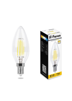 Лампа светодиодная/ Лампа светодиодная LED 7вт Е14 теплый свеча FILAMENT диммируемая