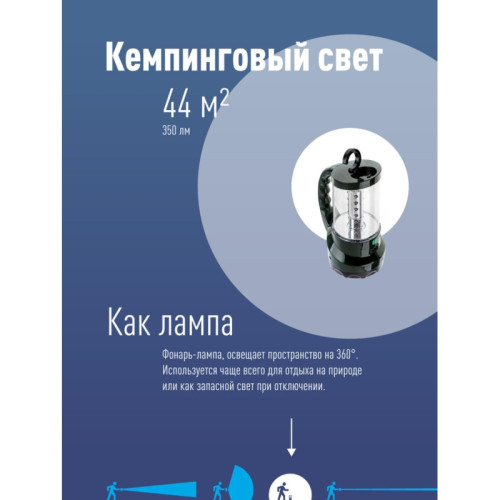 Фонарь/ Фонарь-прожектор аккумуляторный , 16 LED + 24 LED, аккум. 4V 2Ah, 190Lm, 350Lm, 15 часов,
