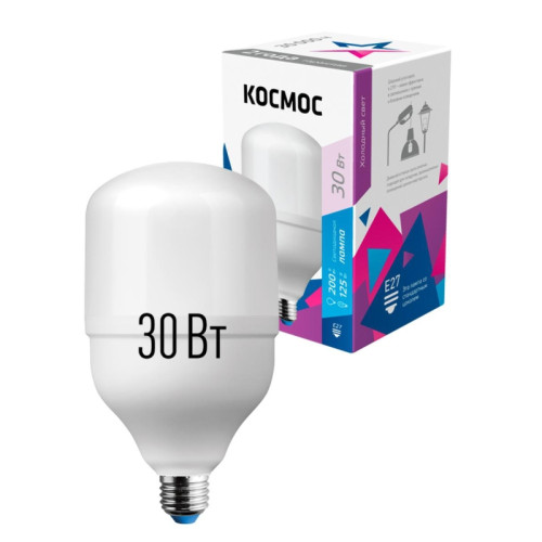 Лампа светодиодная/ Лампа светодиодная LED 30Вт 220В Е27 D80х135 6500К дневной 2850 лм