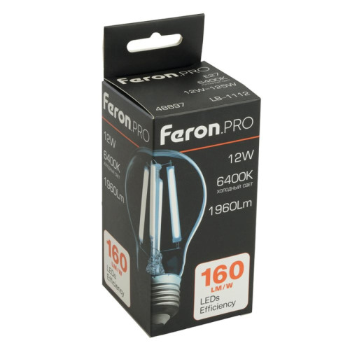 Лампа светодиодная/ Лампа светодиодная LED 12вт Е27 дневной FILAMENT .PRO