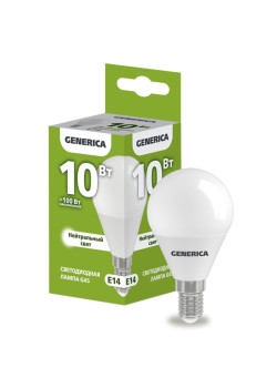 Лампа светодиодная/ Лампа светодиодная G45 шар 10Вт 230В 4000К E14 GENERICA