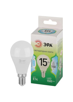 Лампа светодиодная LED 15 Вт 1500Лм 4000К шар нейтральный E14 220-240В LED P45-15W-840-E14 Green Line