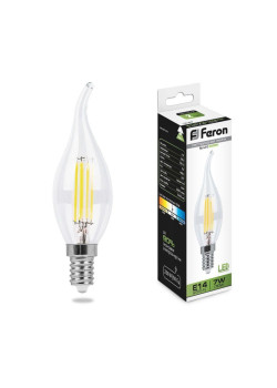 Лампа светодиодная/ Лампа светодиодная LED 7вт Е14 белый свеча на ветру FILAMENT