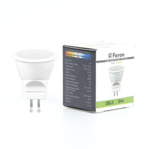 Лампа светодиодная/ Лампа светодиодная LED 3вт 230в G5.3 MR11 белый