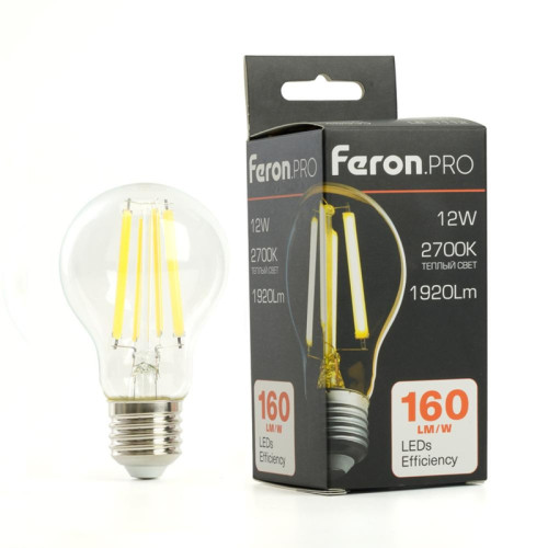 Лампа светодиодная/ Лампа светодиодная LED 12вт Е27 теплый FILAMENT .PRO