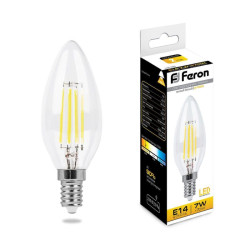 Лампа светодиодная/ Лампа светодиодная LED 7вт Е14 теплый свеча FILAMENT