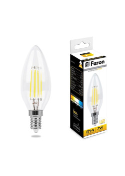 Лампа светодиодная/ Лампа светодиодная LED 7вт Е14 теплый свеча FILAMENT