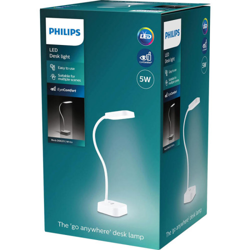 Настольная лампа Philips/ Настольная лампа Rock DSK211 PT 5W 50K W USB 02