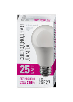 Лампа светодиодная/ Лампа светодиодная 25 Вт OLL-A60-25-230-4K-E27-PROMO