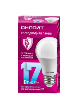 Лампа светодиодная/ Лампа светодиодная 17 Вт OLL-A60-17-230-6.5K-E27 PRO 90-240В