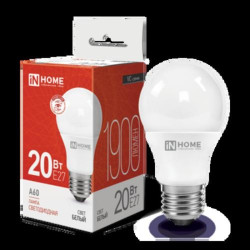 Лампа светодиодная/ Лампа светодиодная LED-A60-VC 20Вт 230В Е27 4000К 1900Лм IN HOME
