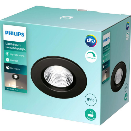 Встраиваемый светильник Philips/ Встраиваемые светильники DIVE SL261 RD 070 5.5W 27K BL IP65R 1PK