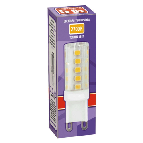 Лампа светодиодная/ Лампа светодиодная LED 5Вт G9 300Лм теплый 220V/50Hz